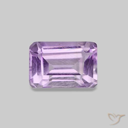 0.67ct 연한 핑크빛 바이올렛 아메시스트, 에메랄드 컷, VS