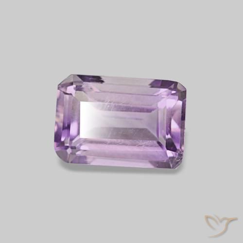 0.58캐럿 천연 아이리스 바이올렛 아메시스트, 에메랄드 컷, 6.1×4.1 mm, VS