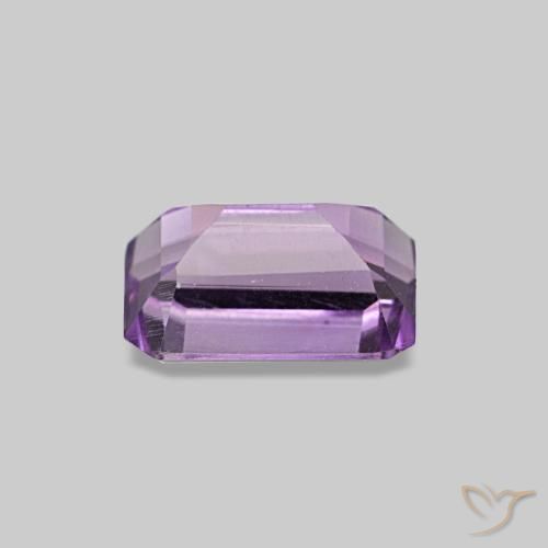 0.58캐럿 천연 아이리스 바이올렛 아메시스트, 에메랄드 컷, 6.1×4.1 mm, VS