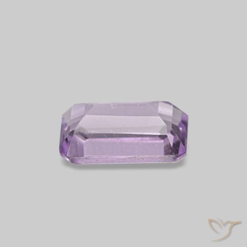 0.28캐럿 천연 연한 핑크빛 바이올렛 아메시스트, 에메랄드 컷, 5×3.1 mm, VS-SI