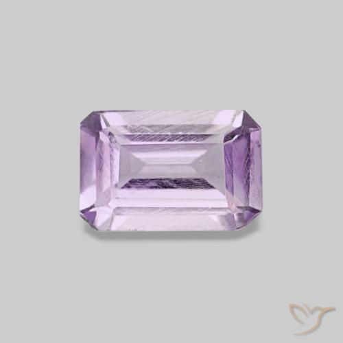 0.44ct 미디엄 바이올렛 아메시스트, 에메랄드 컷, VS-SI