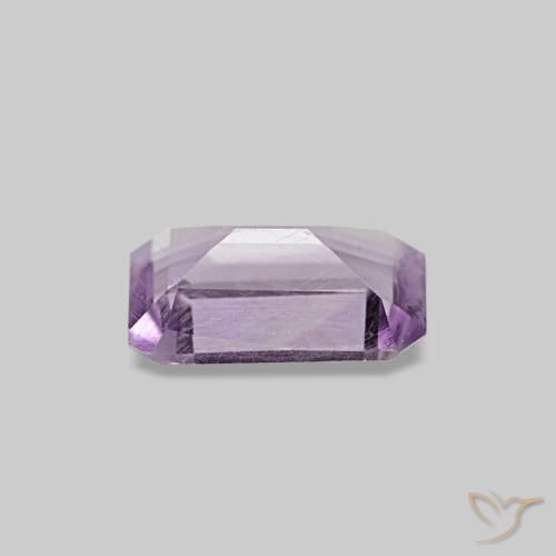 0.44캐럿 천연 미디엄 바이올렛 아메시스트, 에메랄드 컷, 6×4 mm, VS-SI