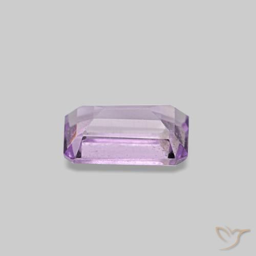 0.33캐럿 천연 보랏빛 바이올렛 아메시스트, 에메랄드 컷, 5.1×3.3 mm, VS-SI