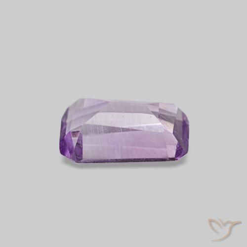 0.44캐럿 천연 핑크빛 바이올렛 아메시스트, 에메랄드 컷, 5.9×4 mm, SI