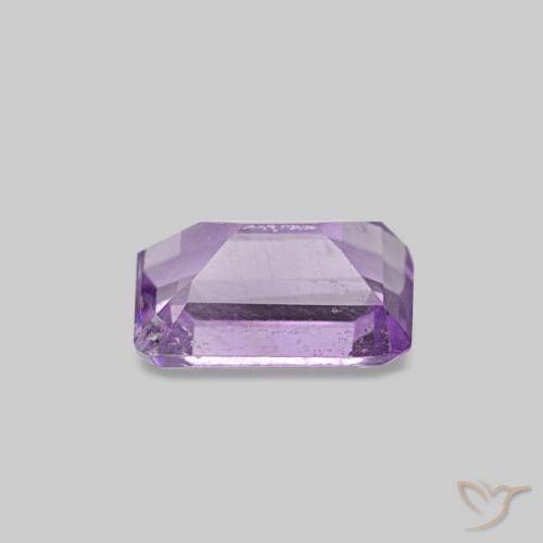 0.52캐럿 천연 핑크빛 바이올렛 아메시스트, 에메랄드 컷, 5.8×4.1 mm, VS-SI