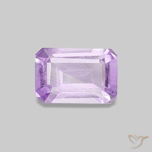 0.52ct 연한 핑크빛 바이올렛 아메시스트, 에메랄드 컷, VS-SI