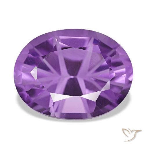 3.88캐럿 천연 깊은 핑크빛 바이올렛 아메시스트, 타원형 컷, 11.9×9.2 mm, VVS-VS
