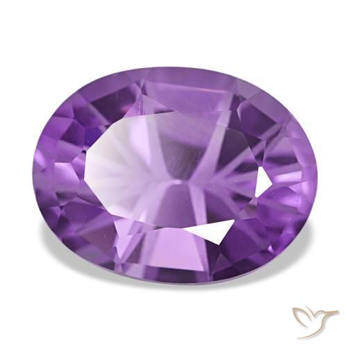3.88캐럿 천연 깊은 핑크빛 바이올렛 아메시스트, 타원형 컷, 11.9×9.2 mm, VVS-VS