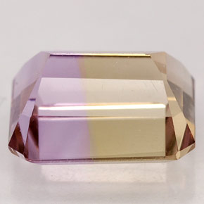 3.34캐럿 천연 바이컬러 아메트린, 에메랄드 컷, 10×8 mm, VVS-VS