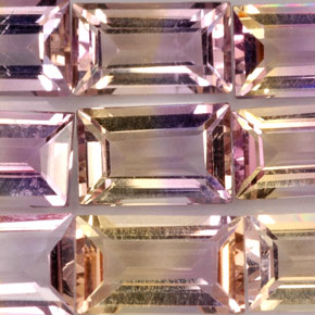 캐럿 천연 바이컬러 아메트린 보석, 바게트, VVS-VS