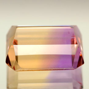 5.57캐럿 천연 바이컬러 아메트린, 에메랄드 컷, 12×10 mm, VVS-VS
