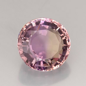 18.16캐럿 천연 바이컬러 아메트린, 라운드 컷, 16.66 mm, IF