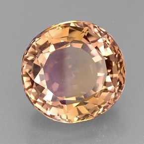 15.84캐럿 천연 바이컬러 아메트린, 타원형 컷, 15.5×14.8 mm, IF