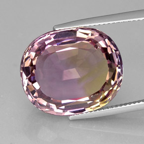 21.12캐럿 천연 바이컬러 아메트린, 타원형 컷, 19×16 mm, VVS