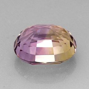 21.12캐럿 천연 바이컬러 아메트린, 타원형 컷, 19×16 mm, VVS