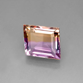 17.14캐럿 천연 바이컬러 아메트린, 멋진 모양, 15.9×13.7 mm, IF