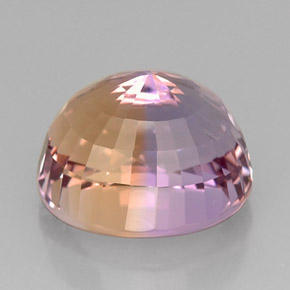 22.52캐럿 천연 바이컬러 아메트린, 타원형 컷, 18.1×15.2 mm, IF