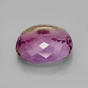 16.04캐럿 천연 바이컬러 아메트린, 타원형 컷, 17.4×15.1 mm, IF