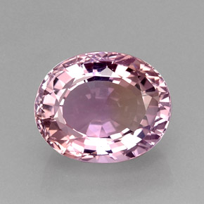 18.22캐럿 천연 바이컬러 아메트린, 타원형 컷, 17.8×14.5 mm, IF