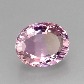 18.22캐럿 천연 바이컬러 아메트린, 타원형 컷, 17.8×14.5 mm, IF