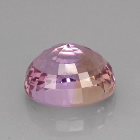 18.22캐럿 천연 바이컬러 아메트린, 타원형 컷, 17.8×14.5 mm, IF