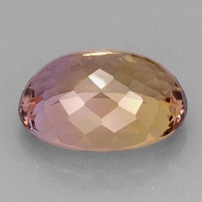 21.11캐럿 천연 바이컬러 아메트린, 타원형 컷, 20.7×15.1 mm, IF
