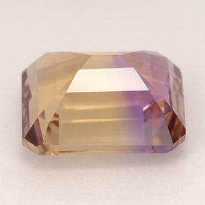 5.29캐럿 천연 바이컬러 아메트린, 에메랄드 컷, 11.4×9.4 mm, VVS
