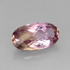 12.86캐럿 천연 바이컬러 아메트린, 타원형 컷, 20.9×11.5 mm, IF