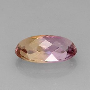 12.86캐럿 천연 바이컬러 아메트린, 타원형 컷, 20.9×11.5 mm, IF