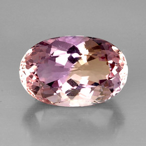 16.55캐럿 천연 바이컬러 아메트린, 타원형 컷, 20.8×13.6 mm, VVS