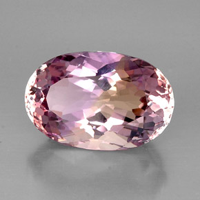 16.55캐럿 천연 바이컬러 아메트린, 타원형 컷, 20.8×13.6 mm, VVS