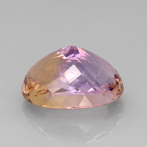 16.60캐럿 천연 바이컬러 아메트린, 타원형 컷, 18.8×13.8 mm, IF
