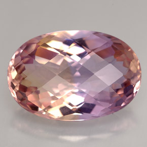 14.26캐럿 천연 바이컬러 아메트린, 타원형 컷, 20.1×13.6 mm, IF