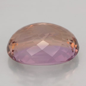 14.32캐럿 천연 바이컬러 아메트린, 타원형 컷, 18.2×14.5 mm, VVS
