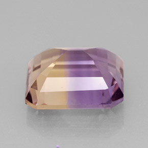 6.02캐럿 천연 바이컬러 아메트린, 에메랄드 컷, 12×11 mm, VVS