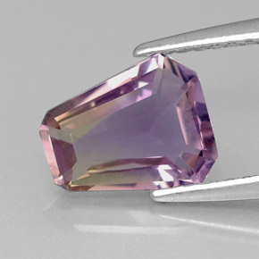 1.17캐럿 천연 바이컬러 아메트린, 멋진 모양, 8.3×6.9 mm, VVS