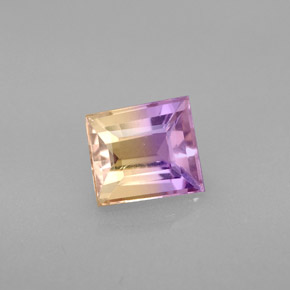 1.33캐럿 천연 바이컬러 아메트린, 멋진 모양, 6.9×6.1 mm, VS