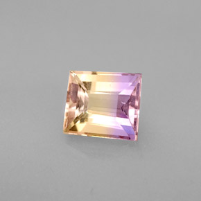 1.33캐럿 천연 바이컬러 아메트린, 멋진 모양, 6.9×6.1 mm, VS