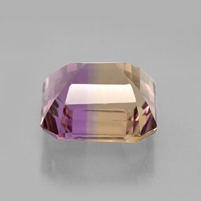6.33캐럿 천연 바이컬러 아메트린, 에메랄드 컷, 11.2×10.5 mm, VVS