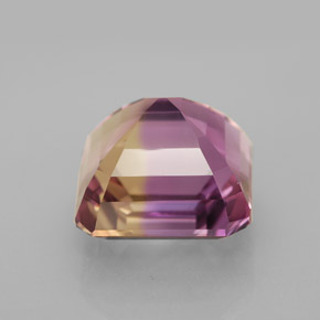 7.37캐럿 천연 바이컬러 아메트린, 에메랄드 컷, 11×11 mm, VVS-VS