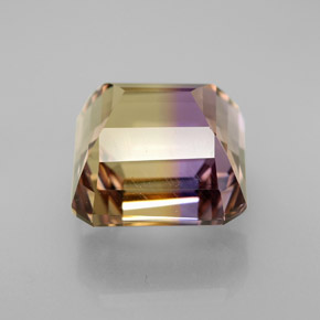 6.74캐럿 천연 바이컬러 아메트린, 에메랄드 컷, 10.6×10.3 mm, VVS