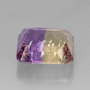 12.12캐럿 천연 바이컬러 아메트린, 에메랄드 컷, 14.8×13.2 mm, VVS