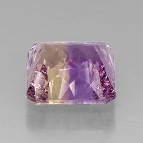 10.91캐럿 천연 바이컬러 아메트린, 에메랄드 컷, 13.5×13 mm, VVS-VS