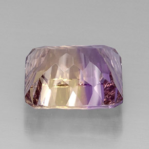 12.66캐럿 천연 바이컬러 아메트린, 에메랄드 컷, 14.8×12.7 mm, VVS-VS