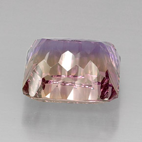 13.31캐럿 천연 바이컬러 아메트린, 에메랄드 컷, 14.6×12.8 mm, VVS