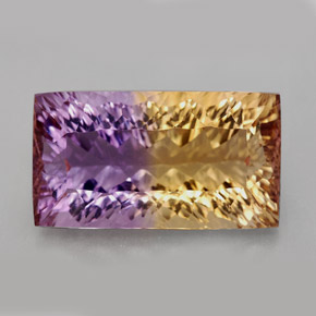 11.79캐럿 천연 바이컬러 아메트린, 바게트, 18.6×10.3 mm, VVS-VS
