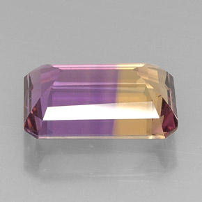 10.41캐럿 천연 바이컬러 아메트린, 에메랄드 컷, 16.4×11.7 mm, VVS-VS