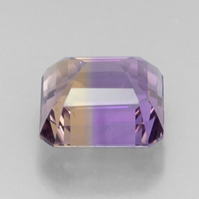 12.11캐럿 천연 바이컬러 아메트린, 에메랄드 컷, 13.5×13 mm, VVS