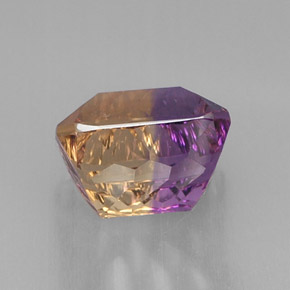 11.34캐럿 천연 바이컬러 아메트린, 에메랄드 컷, 13.3×12.8 mm, VVS