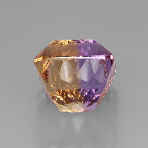 12.72캐럿 천연 바이컬러 아메트린, 에메랄드 컷, 13.2×12.7 mm, VVS